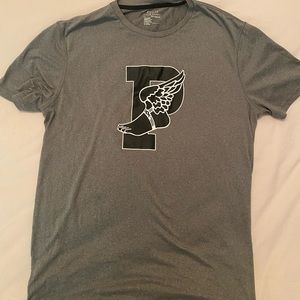 Polo Ralph Lauren Performance Pwing P Wing Throwback Gray Shirt Size Med - worn
